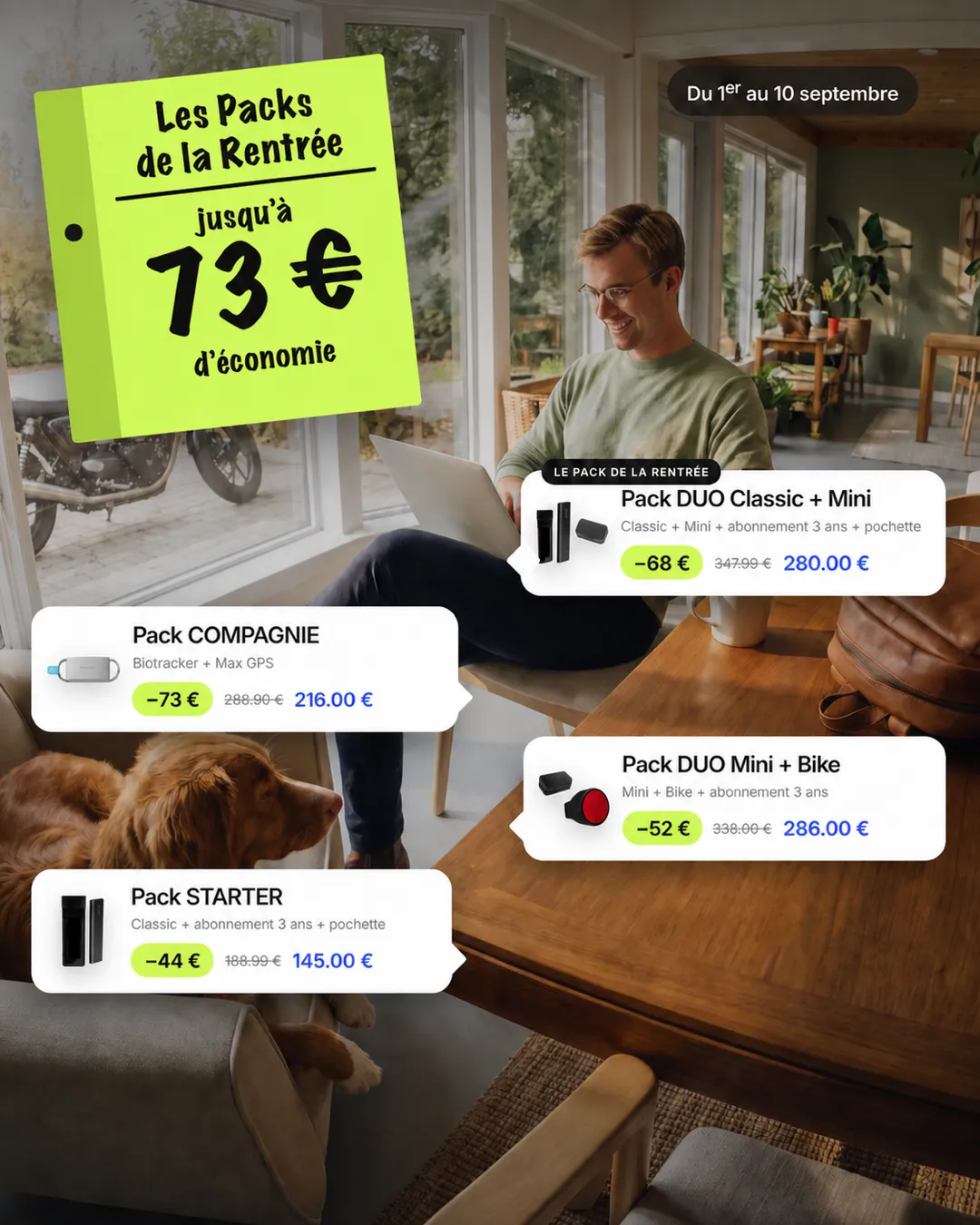 Les Packs de la Rentrée : un tracker de plus, un prix de moins, du 1er au 10 septembre