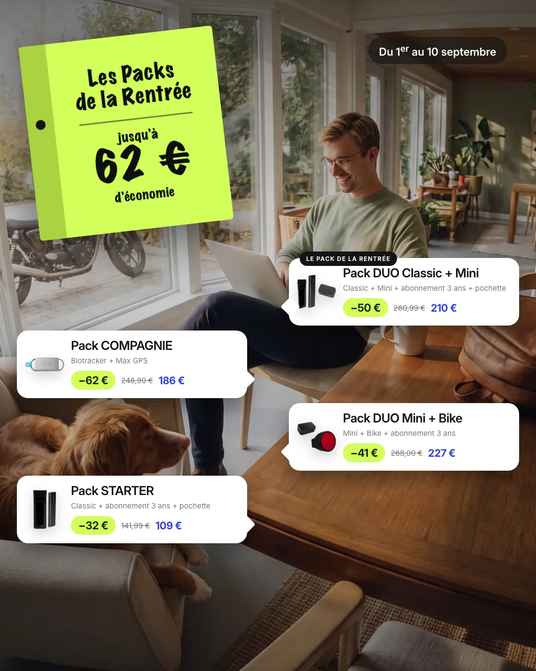 Les Packs de la Rentrée : un tracker de plus, un prix de moins, du 1er au 10 septembre
