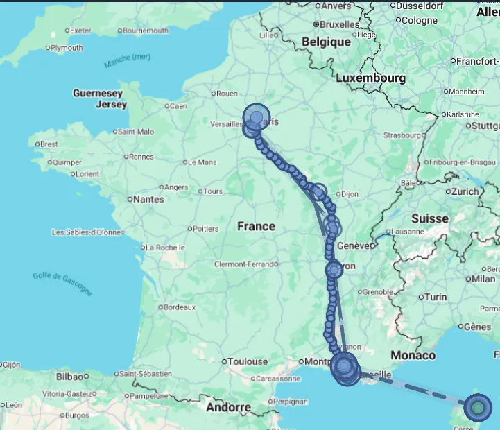 Invoxia Tracking Hub live GPS map on mobile