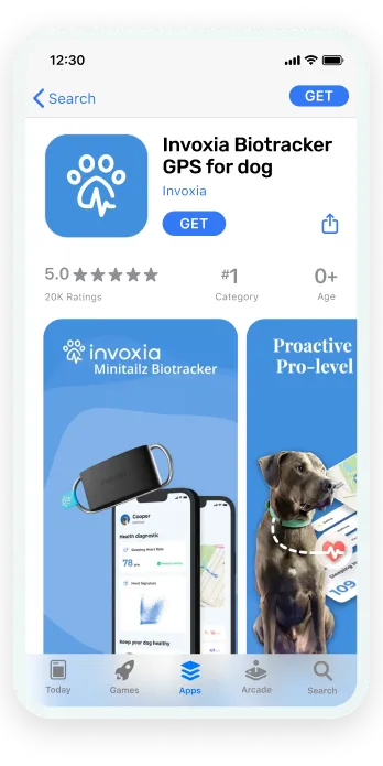 application Invoxia Biotracker GPS pour chien