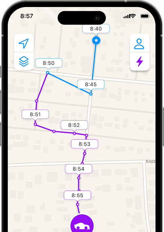 Live-Ortung in der Invoxia App