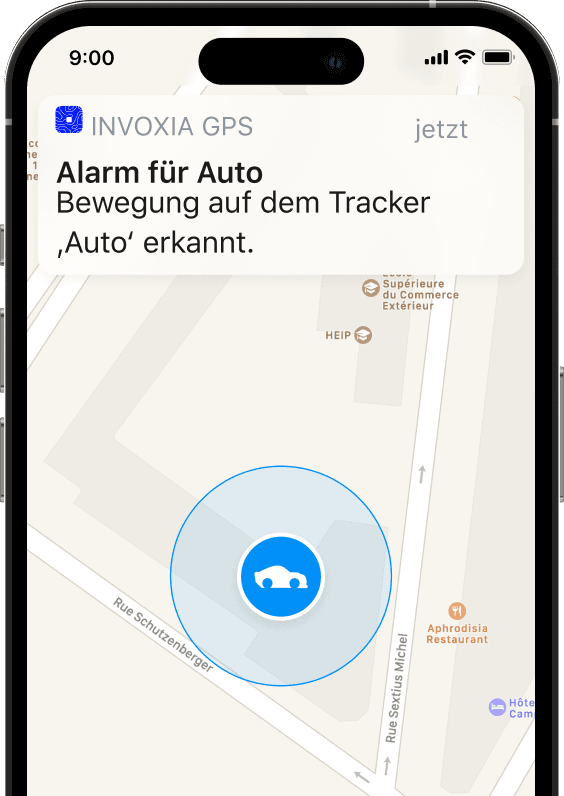 Bewegungswarnung in der Invoxia App