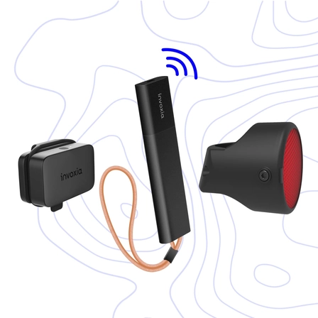 Diagram of the technologies used by the Invoxia Bike Tracker (in order: Bluetooth, Wi-Fi, GPS)