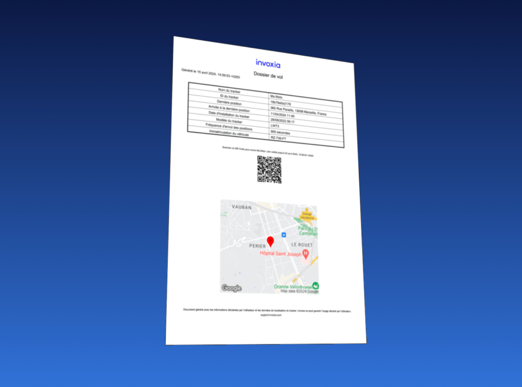 Dossier de Vol d&rsquo;Invoxia