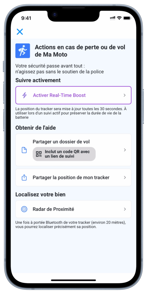 Activation du dossier de vol