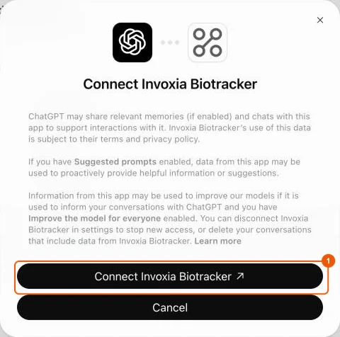 Connect Invoxia Biotracker window in ChatGPT