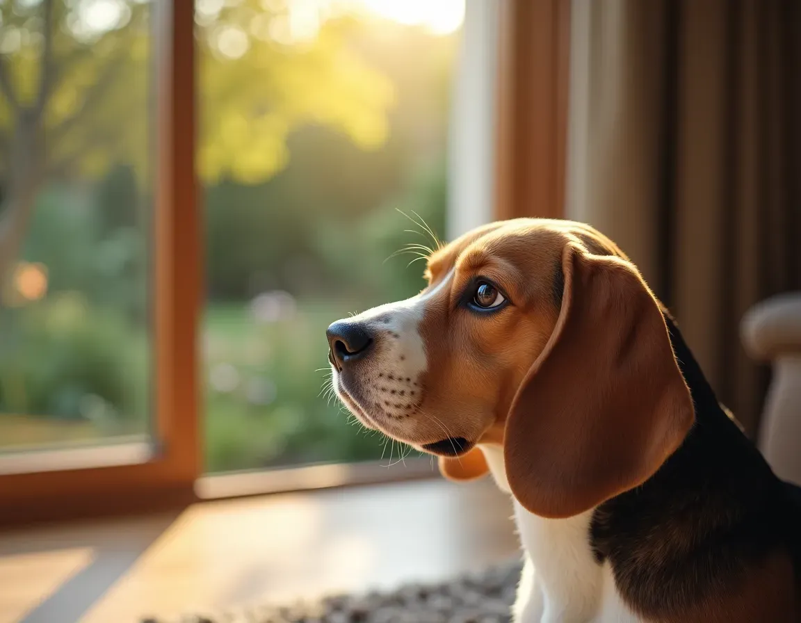 Le Beagle a besoin de passer beaucoup de temps en extérieur, il est donc préférable d&rsquo;avoir une maison avec jardin