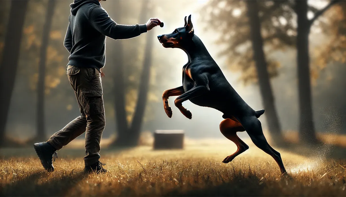Dobermann: das Training sollte durch positive Verstärkung erfolgen