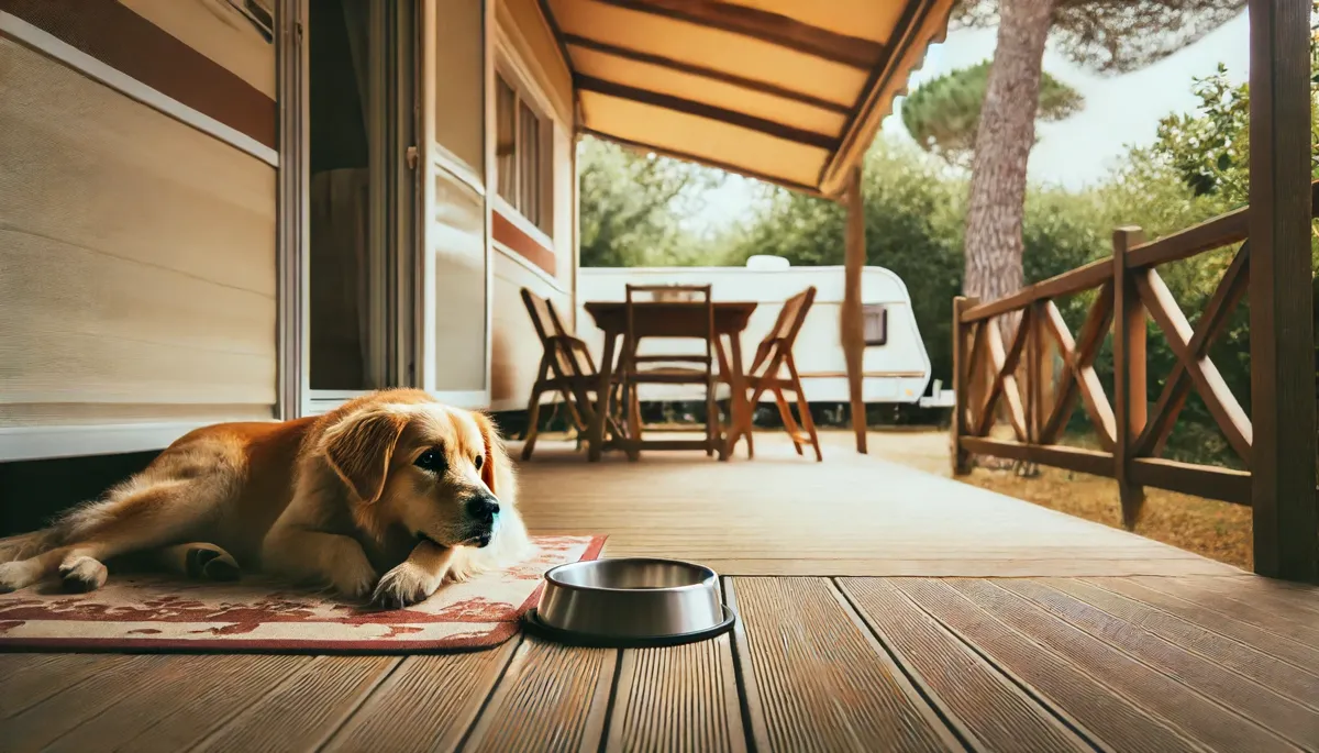 holidays with your dog on the terrace