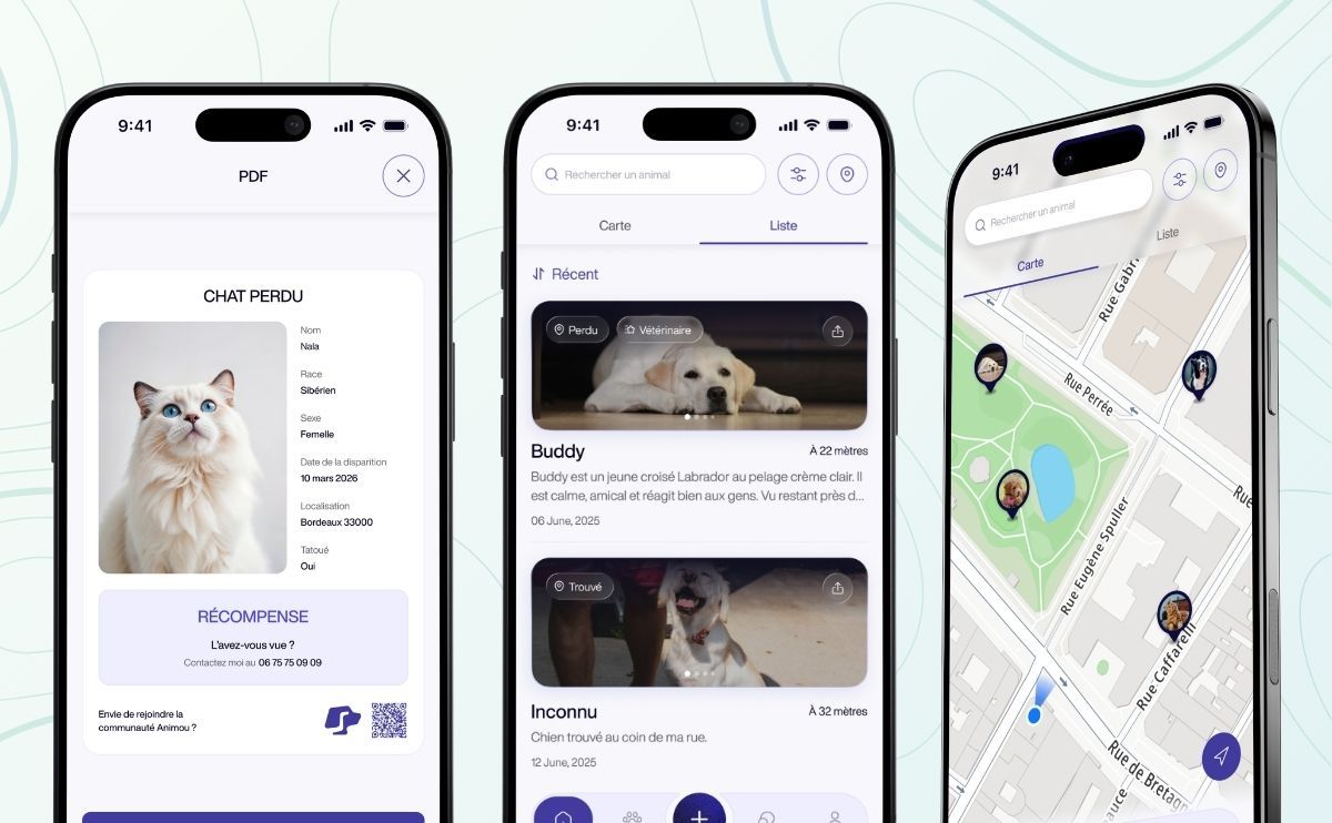 Animou, la app 100% gratuita para encontrar tus animales, socio de Invoxia