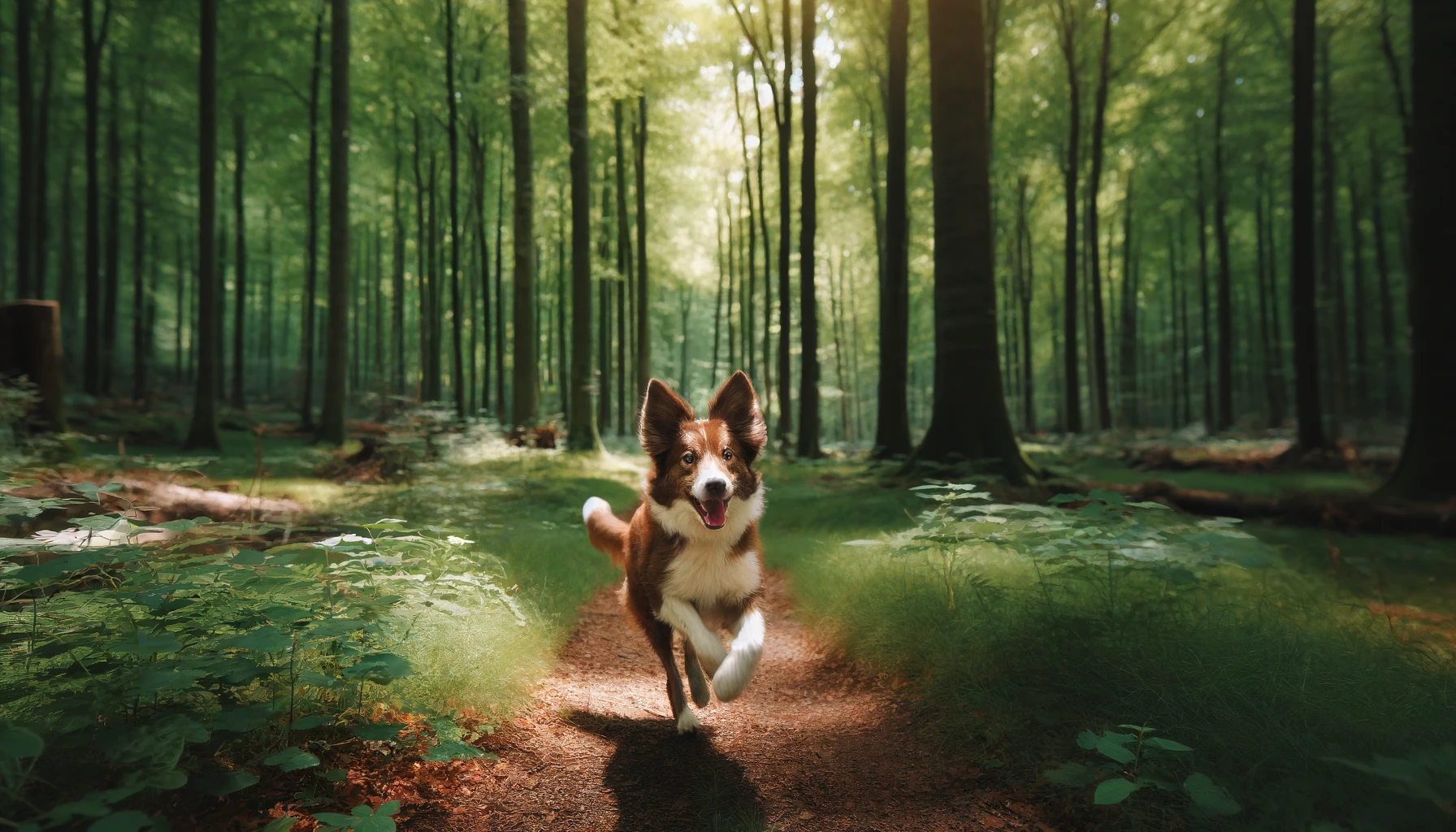 chien_qui_court_dans_une_foret_luxuriante
