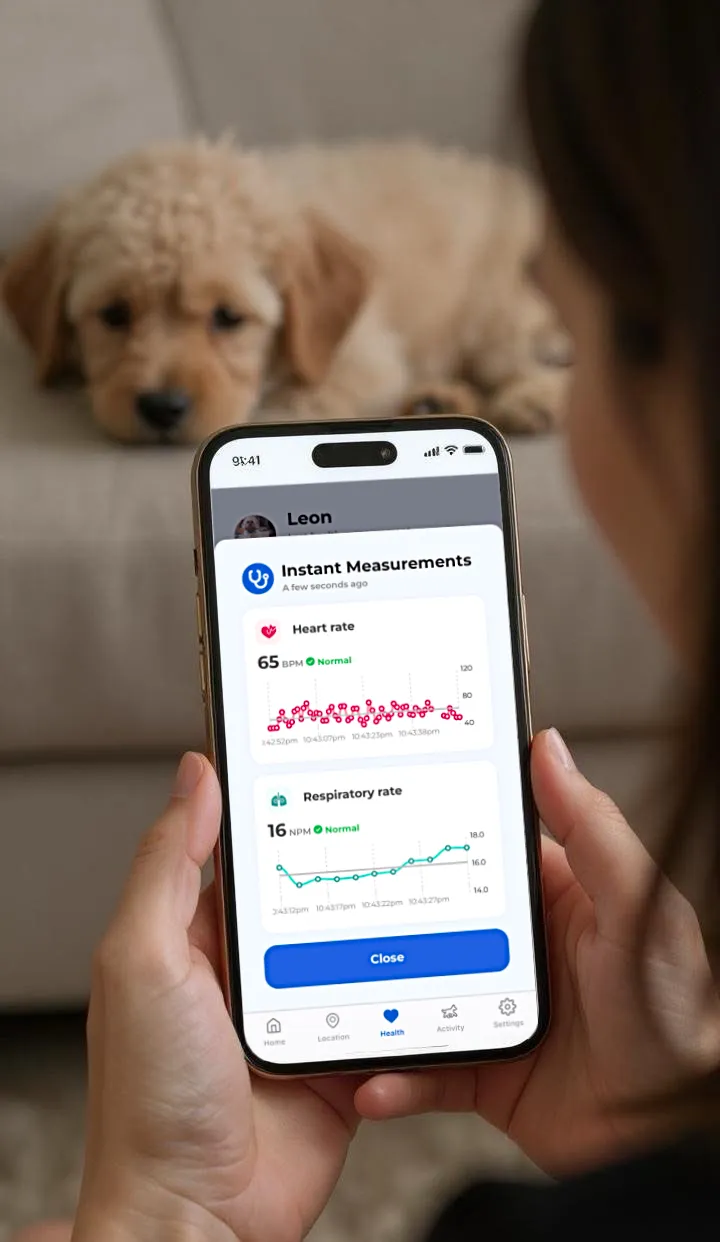 Medición instantánea en la app Invoxia