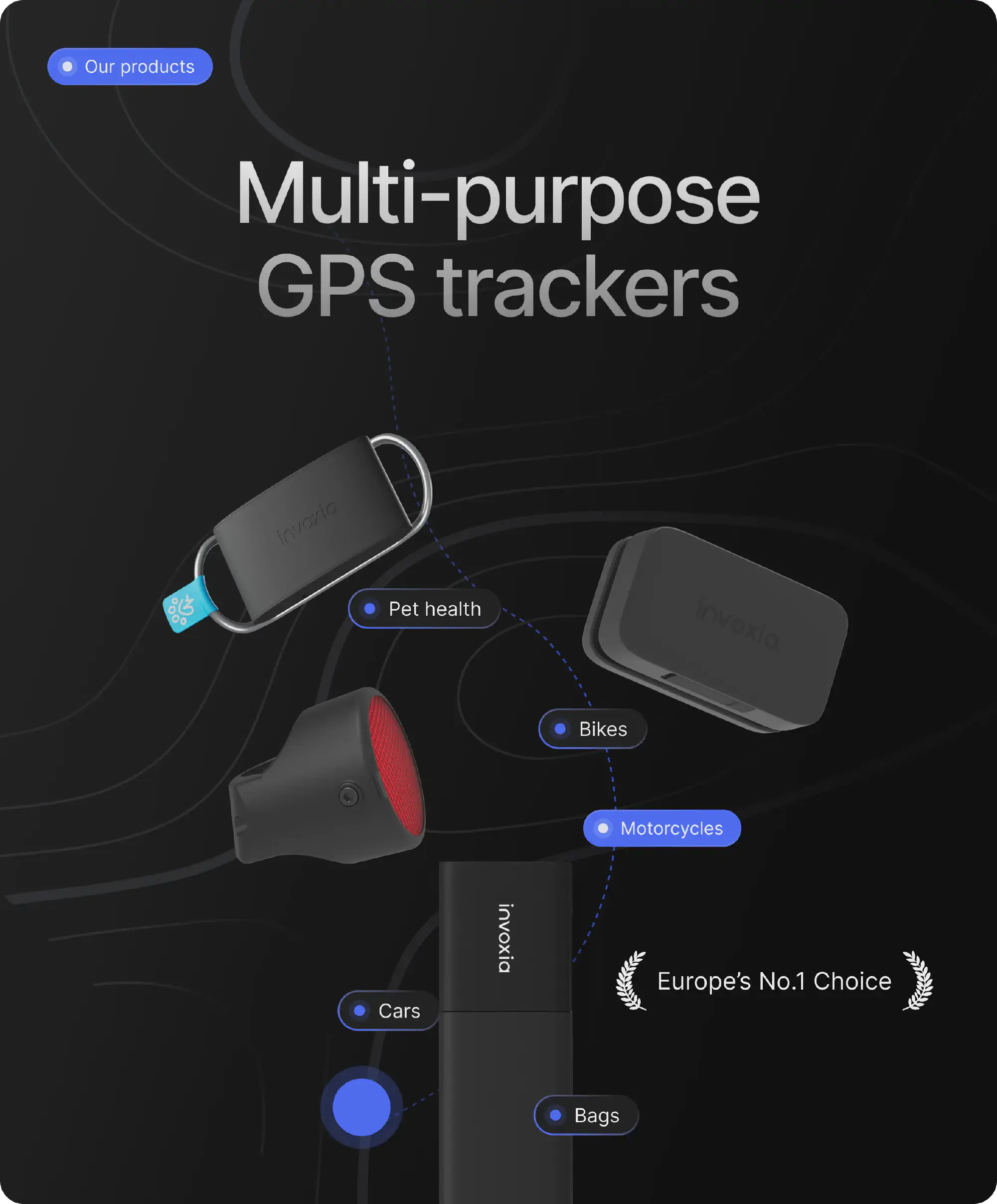 Invoxia GPS trackers range