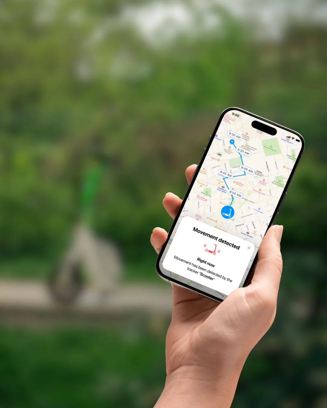 Invoxia App mit Bewegungswarnung