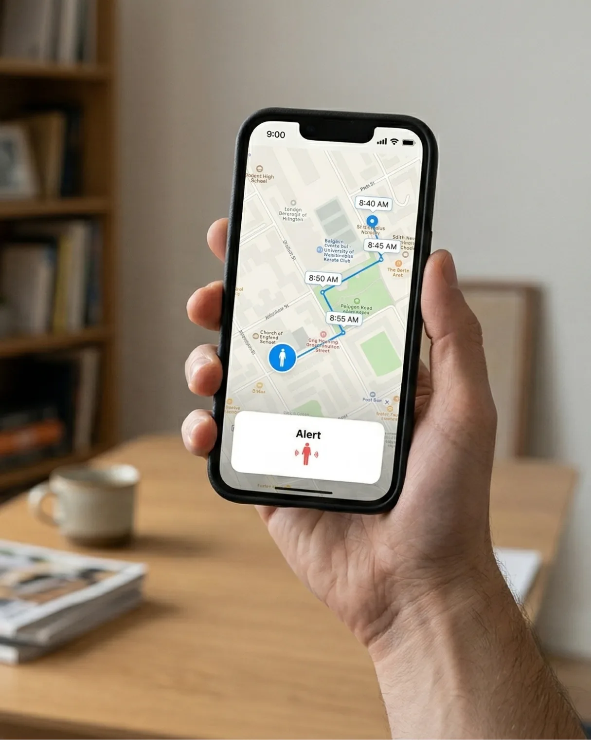 Invoxia movement alert shown on a smartphone
